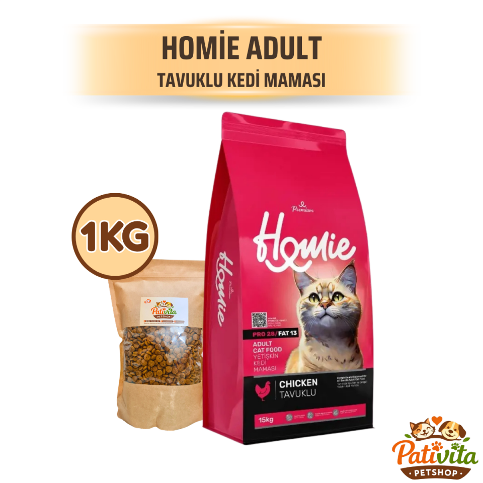 HOMIE TAVUK KEDI AÇIK MAMA 1 KG