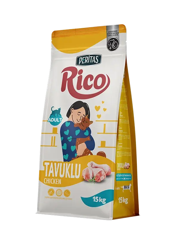 PERITAS RICO TAVUKLU YETISKIN KEDI MAMASI 15 KG