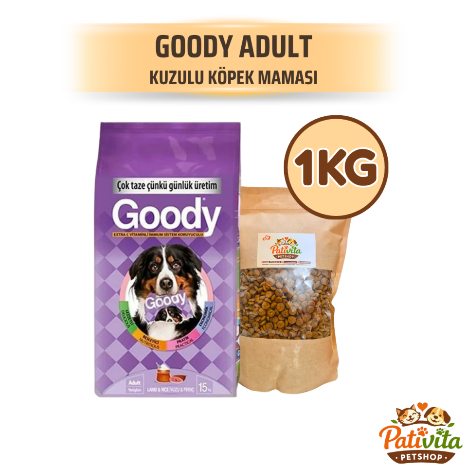 GOODY YETİŞKİN KUZULU KÖPEK AÇIK MAMA 1 KG