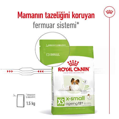 ROYAL CANIN XSMALL AGEING 12 YAS ÜZERI KÖPEK MAMASI 1.5 KG