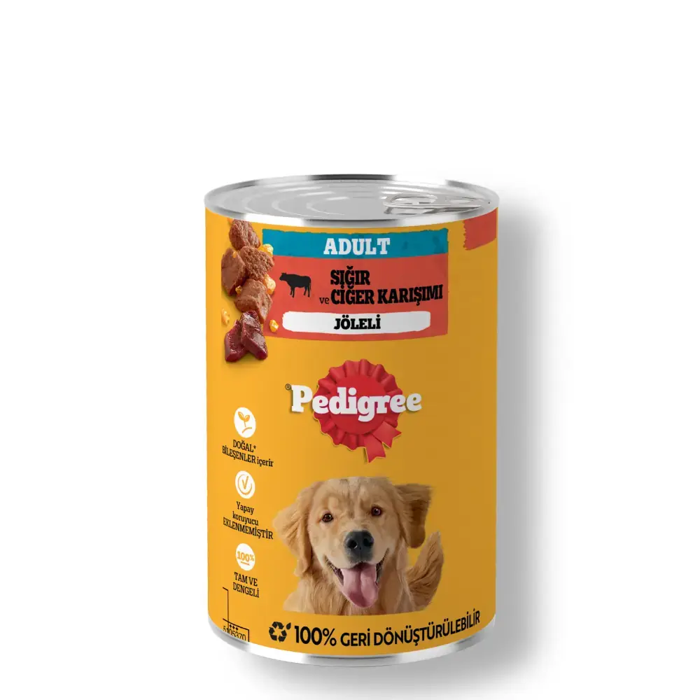 Pedigree Biftekli Yetişkin Köpek Konservesi 400gr