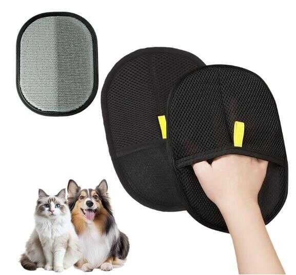PATİVİTA Kedi ve Köpekler İçin Büyük Boy Tüy Toplama Eldiveni Siyah