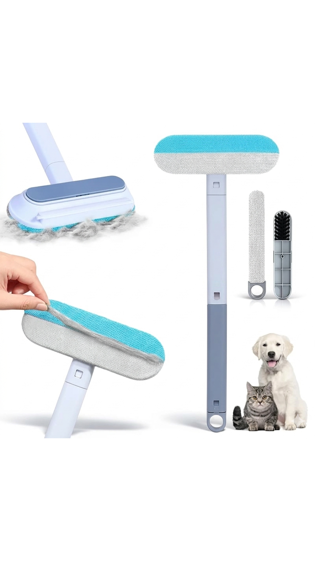 Madpet 4 Fonksiyonlu Evcil Hayvan Saplı Tüy Toplama Aparatı