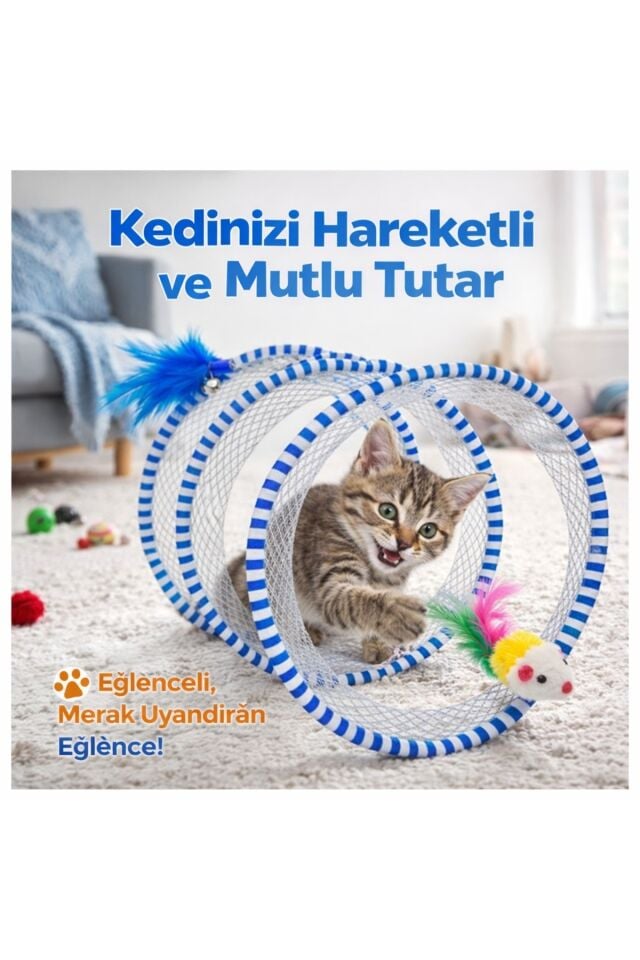 PATİVİTA SPIRAL TÜNEL Model Kedi Oyun Tüneli