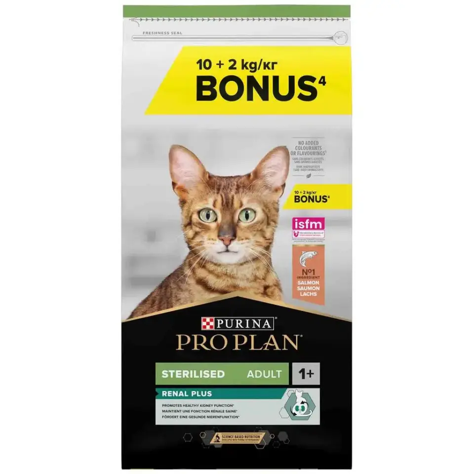 PROPLAN STERILISED SOMONLU YETISKIN KURU KEDI MAMASI 10+2 KG