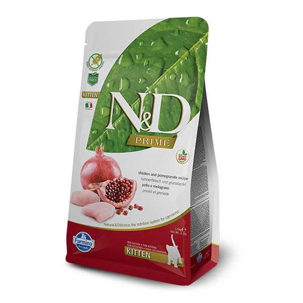 N&D PRIME TAHILSIZ TAVUK & NAR YAVRU, HAMILE, EMZIREN KEDI MAMASI 1.5 KG
