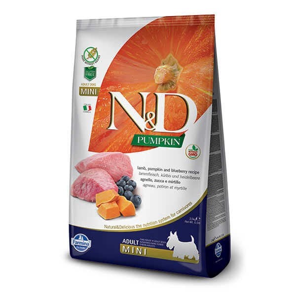 N&D BALKABAKLI KUZU ETLI TAHILSIZ KÜÇÜK IRK KÖPEK MAMASI 2.5 KG