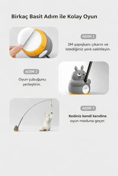 PATİVİTA INTERAKTIF MASA SABITLEMELI HAREKETLI KEDİ OYUNCAĞI