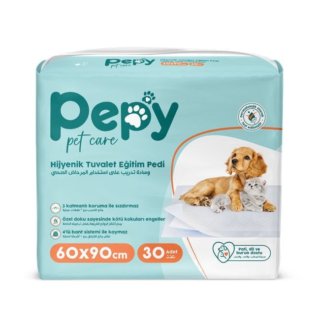 Pepy Yapışkanlı Köpek Çiş Eğitim Pedi 60*90 cm 30lu