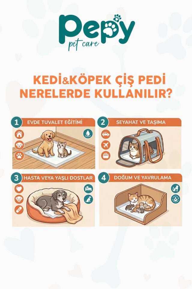 Pepy Yapışkanlı Köpek Çiş Eğitim Pedi 60*90 cm 30lu