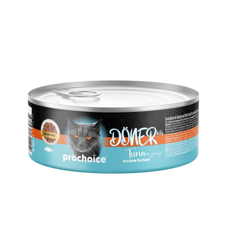 PROCHOICE DÖNER SOS IÇERISINDE TON BALIKLI KEDI YAS MAMASI 70GR