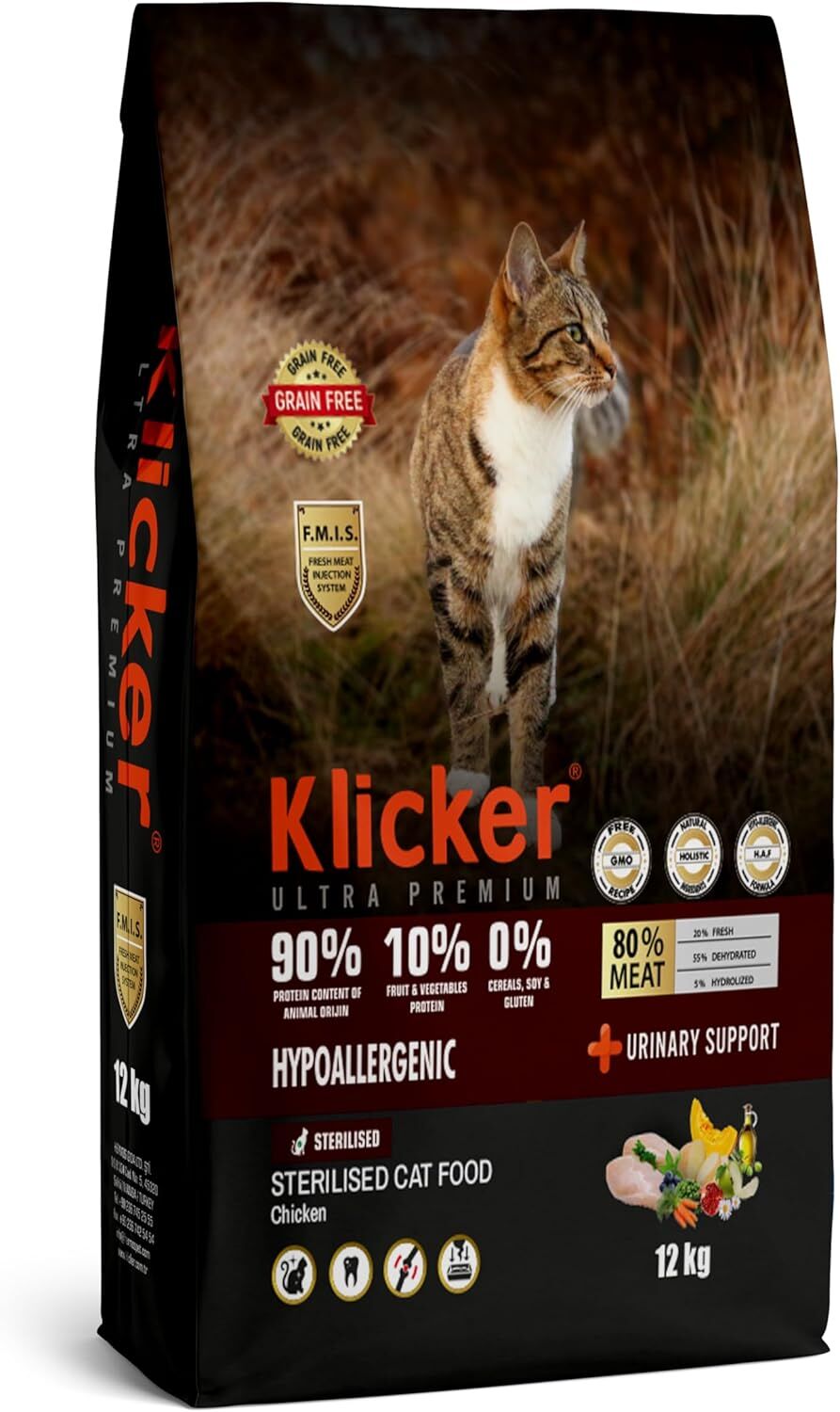 KLICKER CAT ADULT STERILISED CHICKEN 12 KG