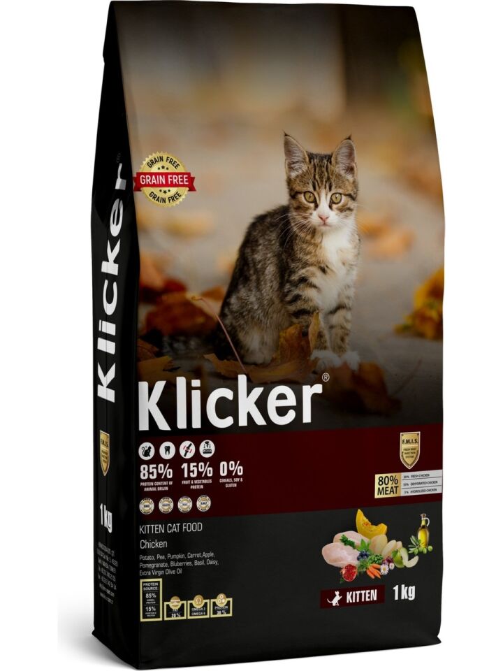KLICKER TAVUKLU YAVRU KEDI MAMASI 1 KG