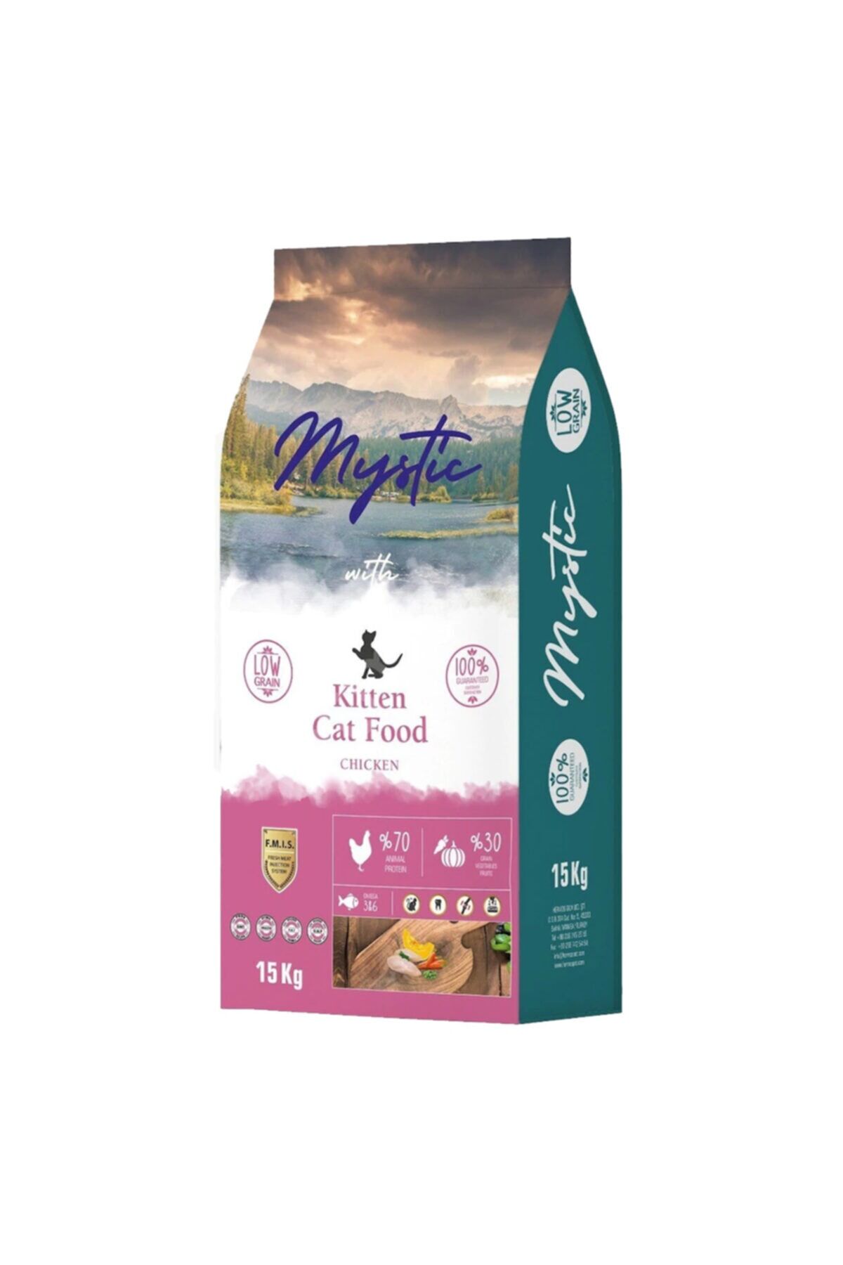 MYSTIC AZ TAHILLI TAVUK ETLI YAVRU KEDI MAMASI 15KG