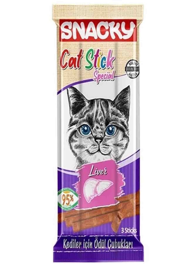 Snacky Cat Stick Special Ciğerli Tahılsız Kedi Ödül Çubuğu 15gr(3'lü)