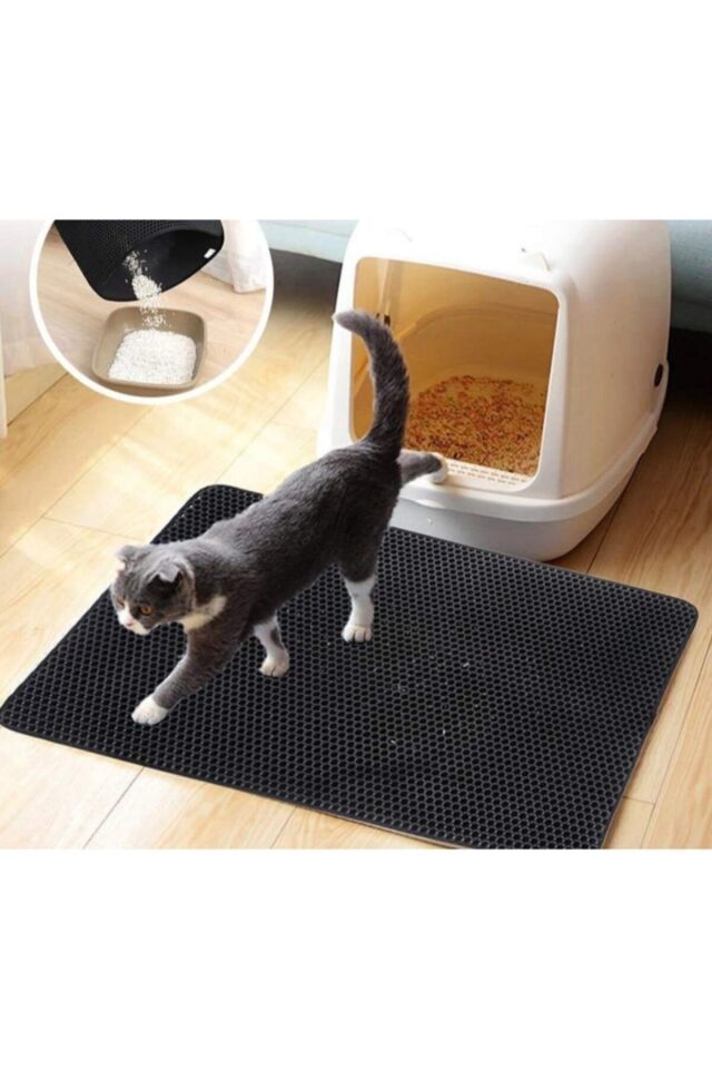 ELEKLİ KEDİ TUVALET ÖNÜ PASPASI 60x45cm