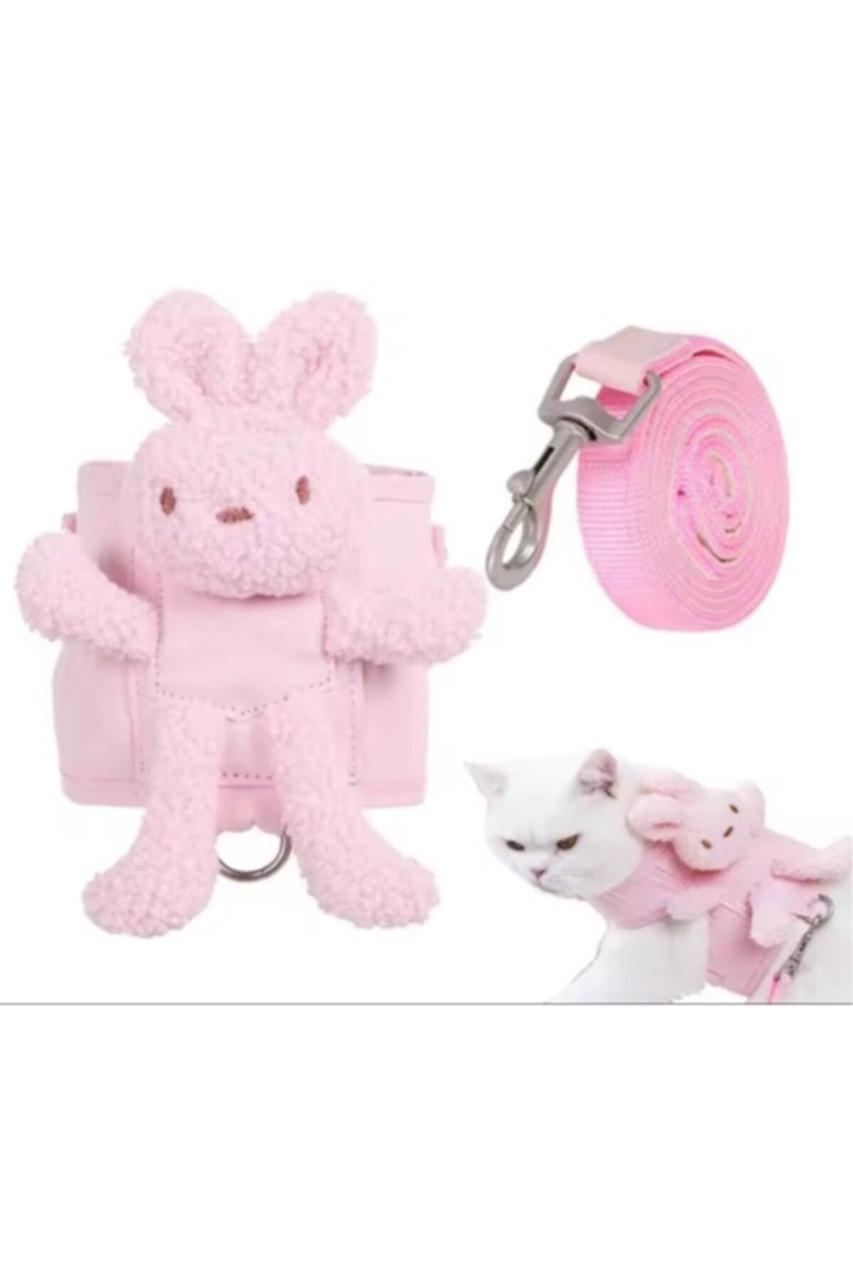 PELUŞ AYICIKLI GÖĞÜS GEZDİRME TASMASI SETİ
