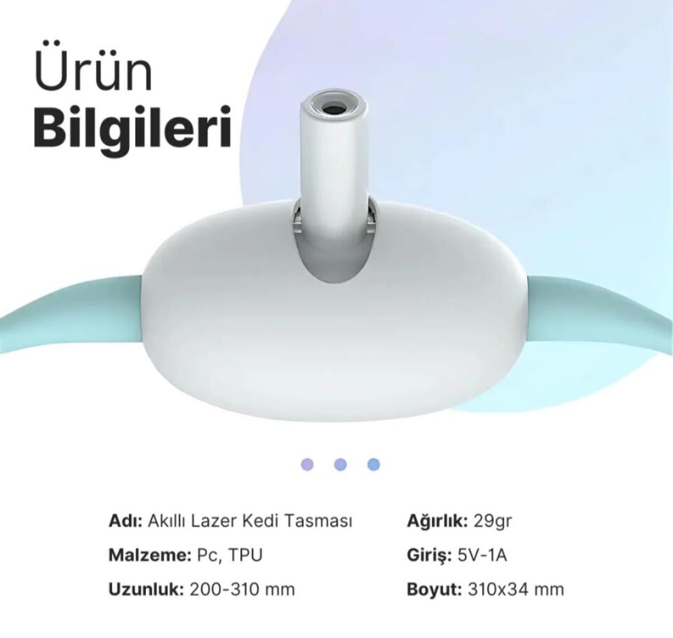 MADPET Evcil Hayvan Lazerli Boyun Tasması