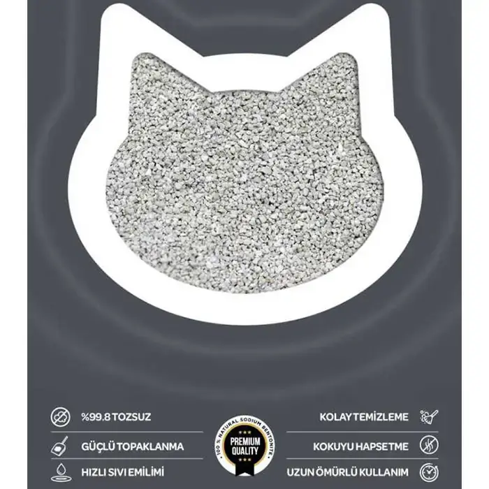 Toi Moi Natura Grey Aktif Karbonlu Topaklanan Kedi Kumu 10 Kg