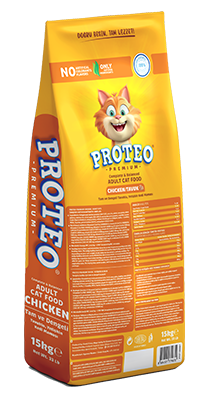 PROTEO PREMIUM TAVUKLU YETISKIN KEDI MAMASI 15 KG