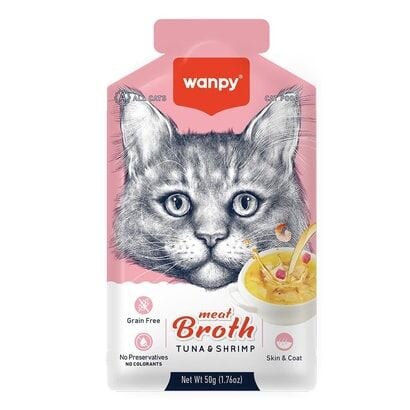 WANPY KARİDESLİ TON BALIKLI KEDİ ÇORBASI 50 GR