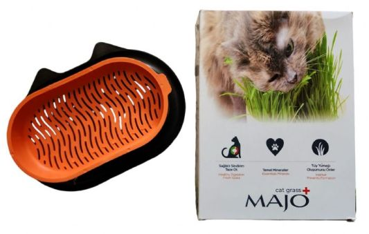 MAJO KEDİ ÇİMİ PLASTİK MAMA KAPLI