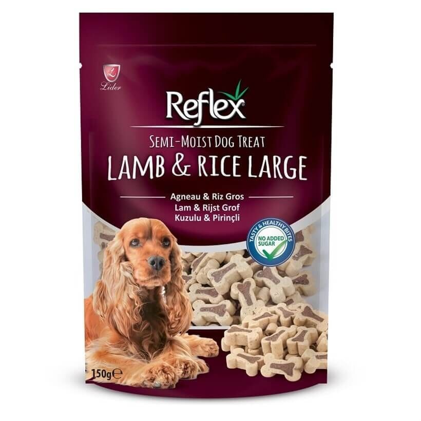 REFLEX SEMI MOIST LAMB&RICE LARGE Bones Kuzulu Köpek Ödül Kemiği 150 Gr