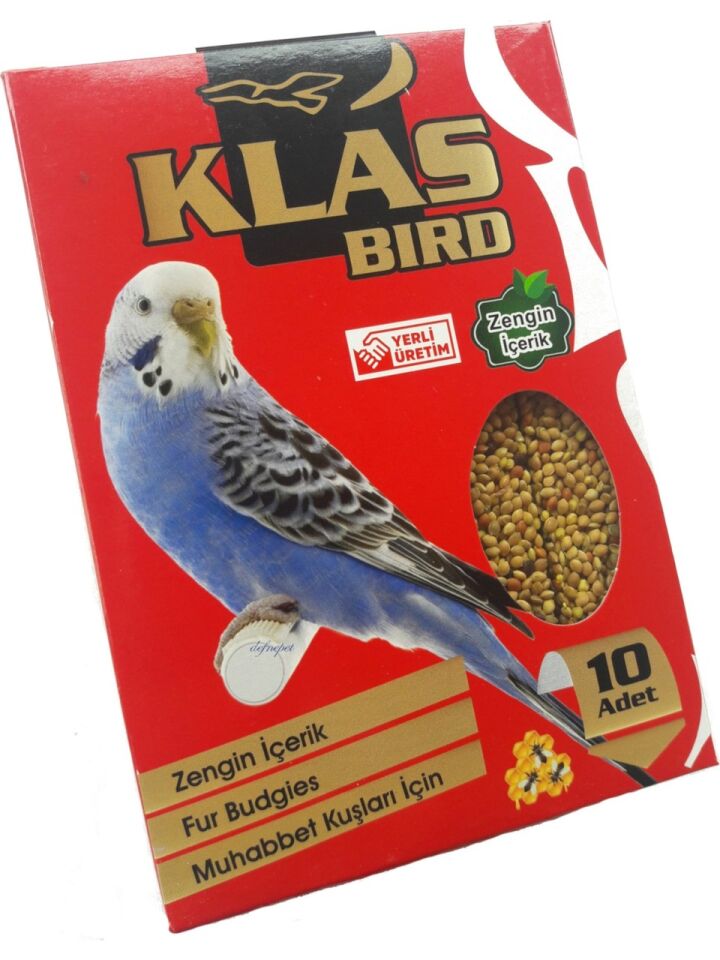 KLASS BIRD BALLI MUHABBET KUŞU KRAKERI 276 GR (10LU PAKET)