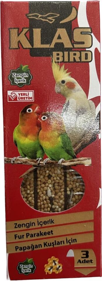 KLASS BIRD BALLI MUHABBET KUŞU PAPAĞAN KRAKERİ 3LÜ