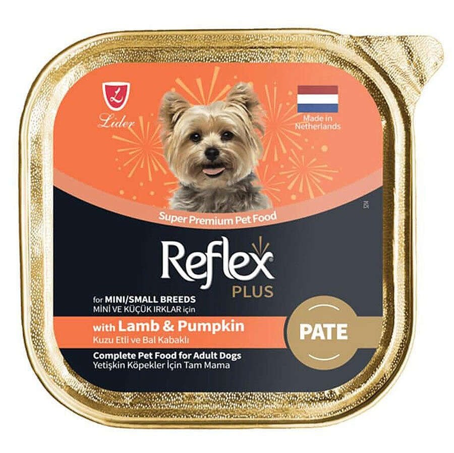 Reflex Plus Pate Kuzu Etli ve Balkabaklı Küçük Irk Köpek Yaş Maması 85 Gr