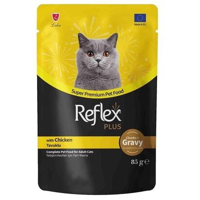 Reflex Plus Soslu Tavuk Etli Yetişkin Kedi Yaş Mama Pouch 85 Gr
