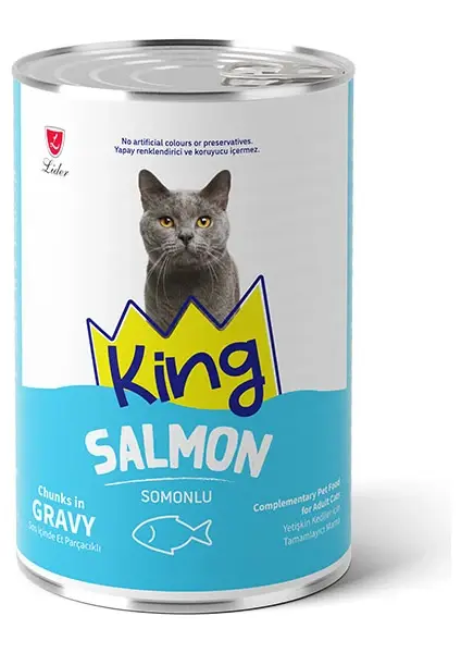 KING SOSLU SOMONLU KEDI  KONSERVE 400 GR