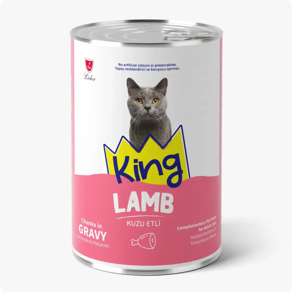 KING YETISKIN KEDI KUZULU KONSERVE 400GR