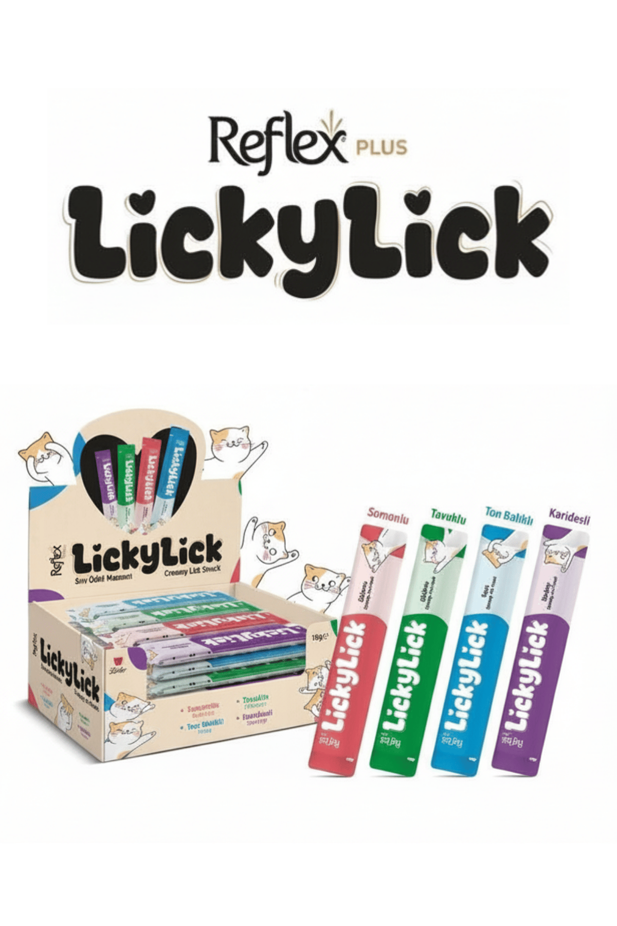 Reflex Plus Licky Lick Sıvı Kedi Ödül Maması 15 gr TEKLİ
