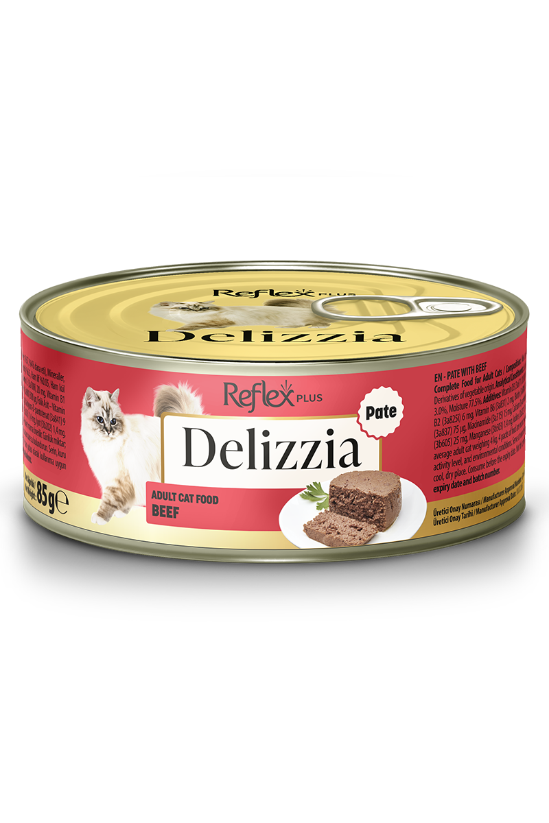 REFLEX PLUS DELIZZIA PATE DANA ETLİ KEDI KONSERVESI 85 GR