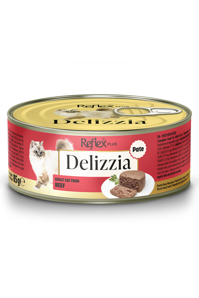REFLEX PLUS DELIZZIA PATE DANA ETLİ KEDI KONSERVESI 85 GR