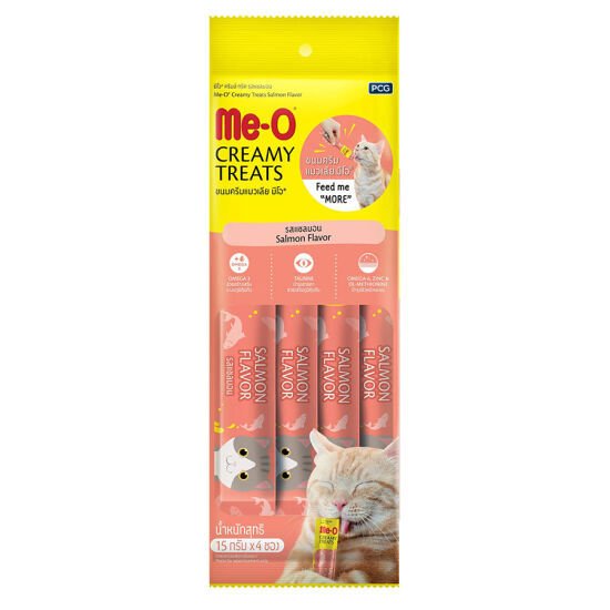Me-O Creamy Treats Somonlu Ek Besin ve Kedi Ödülü 60 Gr ( 4 x 15 Gr )