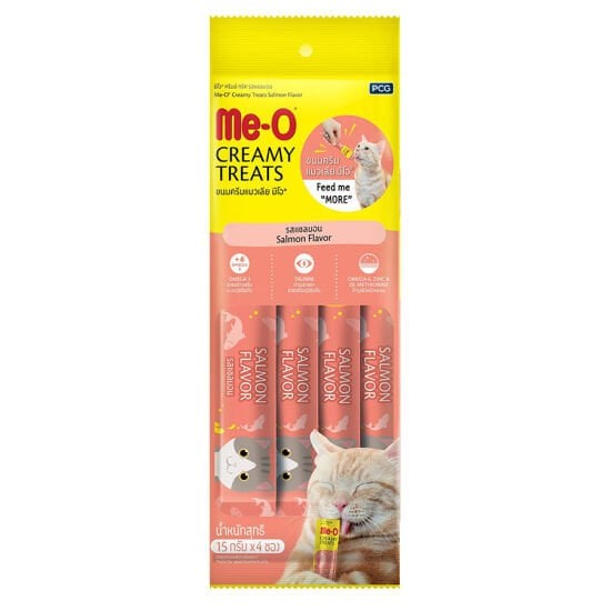 Me-O Creamy Treats Somonlu Ek Besin ve Kedi Ödülü 60 Gr ( 4 x 15 Gr )