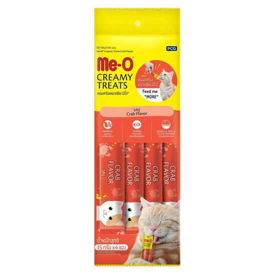 Me-O Creamy Treats Yengeçli Ek Besin ve Kedi Ödülü 60 Gr ( 4 x 15 Gr )