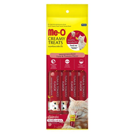 Me-O Creamy Treats Ton Balığı ve Domates Ek Besin ve Kedi Ödülü 60 Gr ( 4 x 15 Gr )