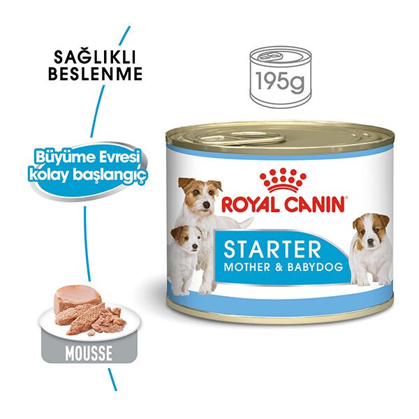 ROYAL CANIN STARTER MOUSSE YAVRU KÖPEK YAŞ MAMA KONSERVE 195 GR