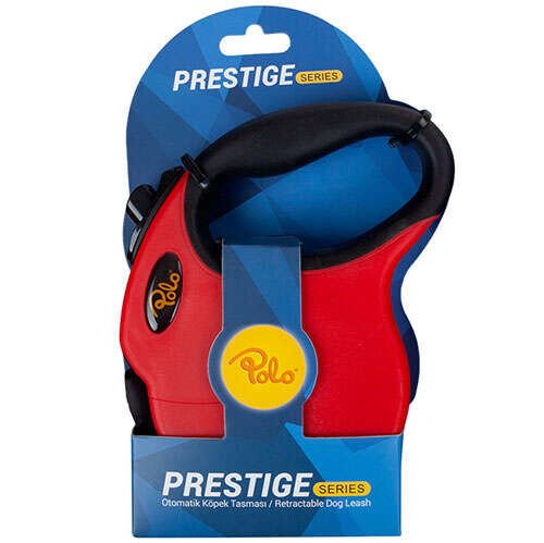 POLO PRESTİGE KIRMIZI OTOMATİK KÖPEK TASMA 5 MT / 20 KG MEDİUM